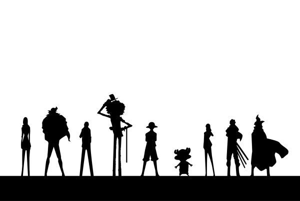 One Piece character silhouettes vector silhouettes silhouette One Piece character   