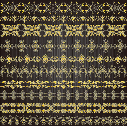 free vector Golden Lacy Pattern 01 pattern lacy golden   