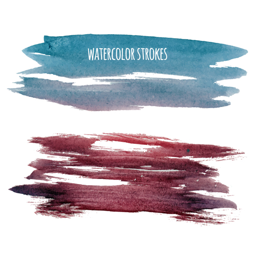 Watercolor strokes vector brushes set 10 watercolor vector strokes brushes   