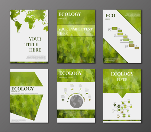 Ecology flyer and cover brochure vectors 03 flyer ecology cover brochure   