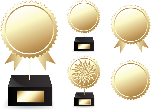 Creative golden awards vector material 03 vector material golden creative award   