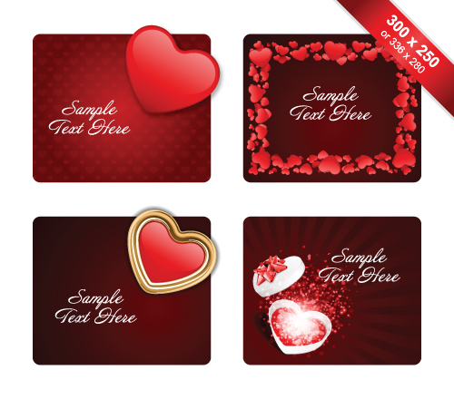 Various Valentines Day Cards design vector set 10 Various Valentine day cards card   