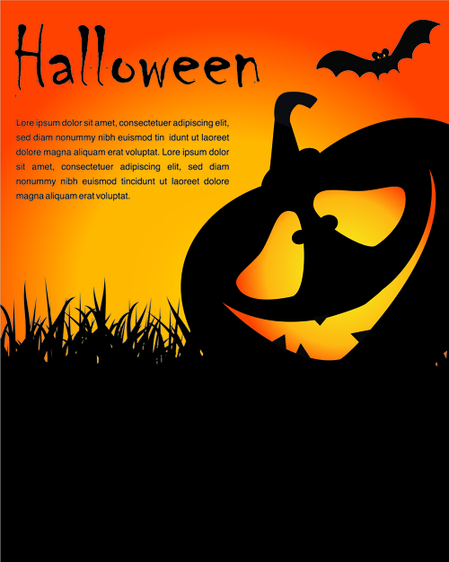 Happy halloween night background 06 vector set night happy halloween background   