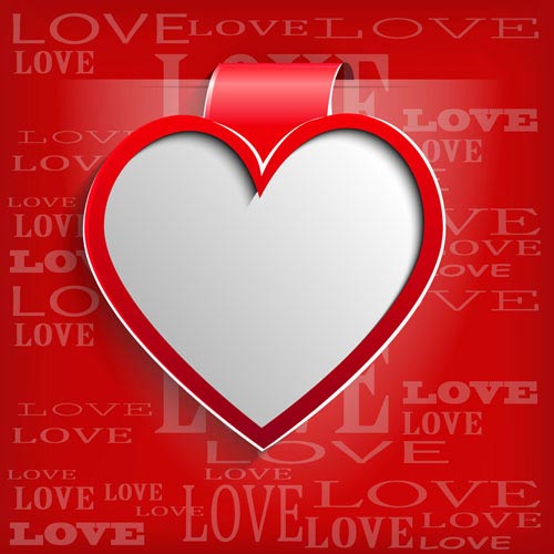 Romantic Valentine hearts vector background art 01 Vector Background Valentine romantic roman hearts background   