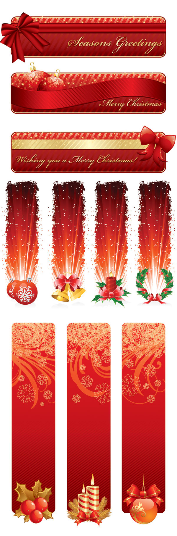 Red style holiday banner vector graphics Red style holiday banner   