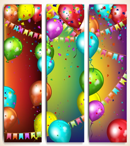 Colorful balloons holiday banner vector 03 holiday colorful banner balloons balloon   