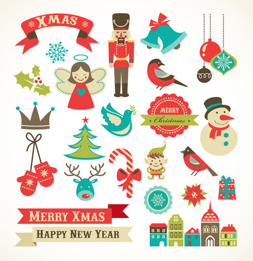 Cute Xmas icons mix vector graphics 02 xmas icons icon cute   