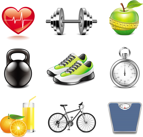 Sports and fitness icons sports icons fitness   