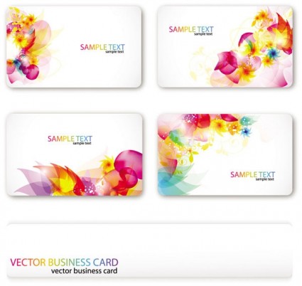 Business card abstract Illustration vector 02 symphony shiny card background   