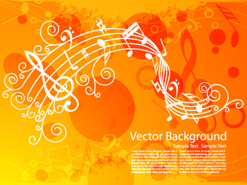 Set of Musical backgrounds vector graphic 01 musical music   