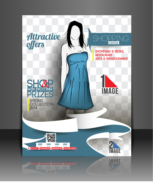 Shopping flyers cover with girl vector illustration 01 vector illustration shopping illustration flyer cover   