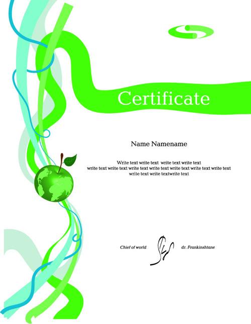 Certificate cover template vector material 02 template material cover certificate   