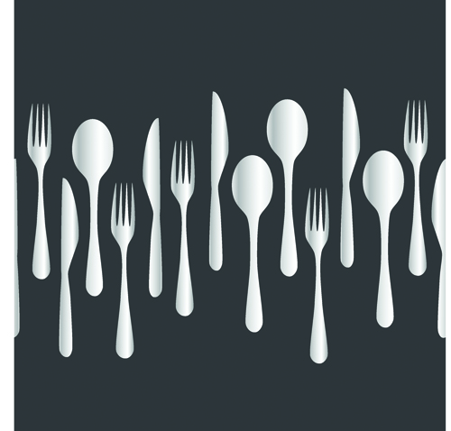 Creative cutlery pattern seamless vector seamless pattern cutlery creative   