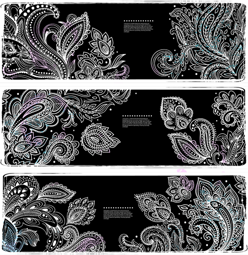 White floral ornaments banner vector white ornaments ornament banner   