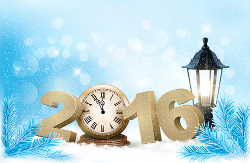 2016 New year design with winter background vector 05 year winter new design background 2016   