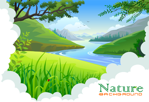 Green of Nature elements vector 02 nature green elements element   