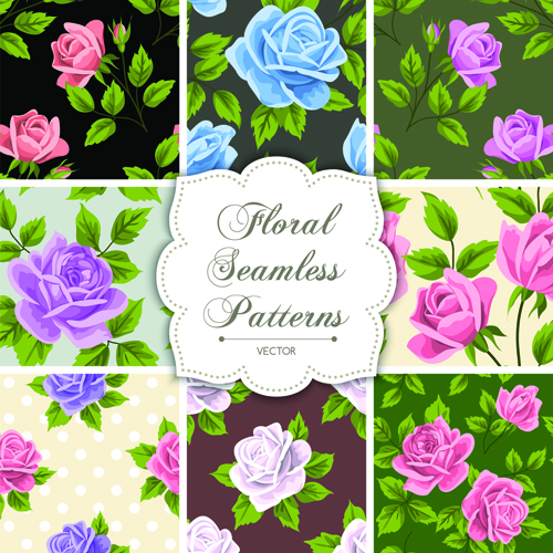 Floral seamless pattern vectors material seamless pattern vector material floral   