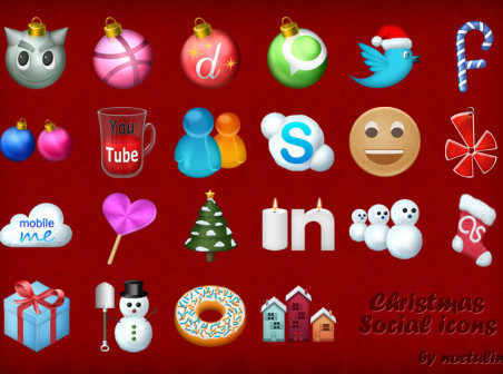 Christmas gift social icons social icons gift christmas   