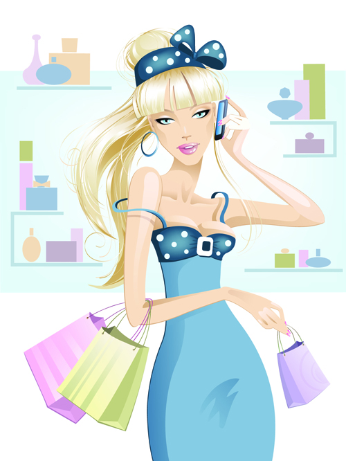 Stylish glamour Girls design elements vector 05 109023 stylish glamour girls elements element   