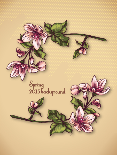 Vintage Spring floral background 08 vintage spring floral background floral   