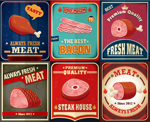 Grunge vintage styles food poster vector 08 Vintage Style vintage poster grunge food   