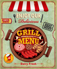 Grunge vintage styles food poster vector 09 Vintage Style vintage styles poster grunge   