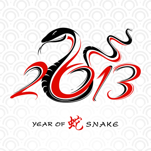 Set of 2013 year of snake design vector 02 snake 2013 year 2013   