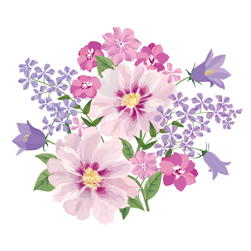 Gentle flower background vector 01 gentle flower background   