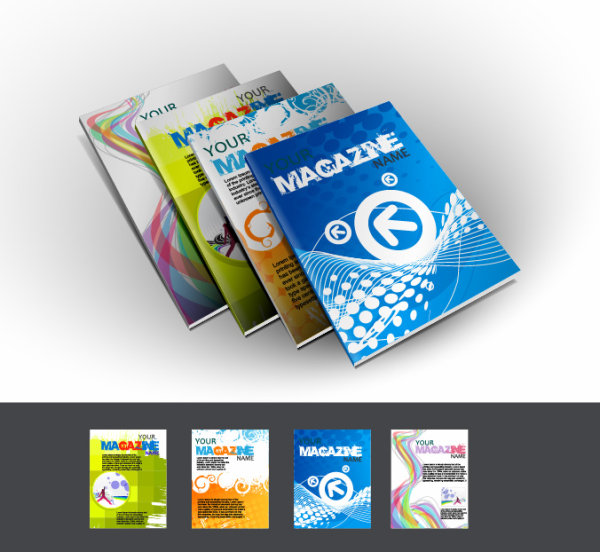 Abstract magazine cover design elements vector 02 magazine elements element cover abstract   