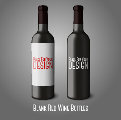 Blank red wine bottles vector red wine bottles blank   