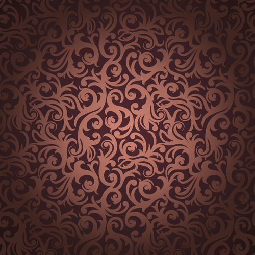 brown floral seamless pattern vector 01 seamless pattern vector pattern brown   