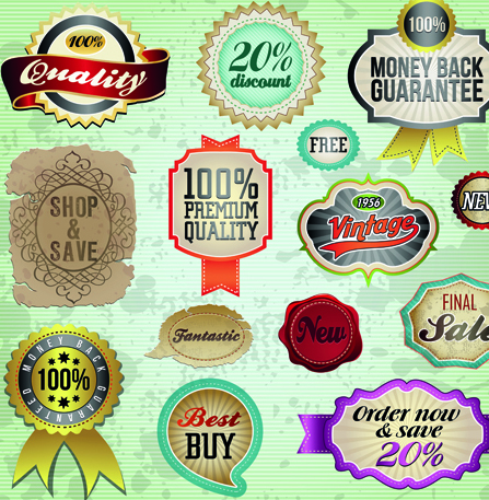 Vintage premium quality labels and stickers vector 02 vintage stickers sticker quality premium labels label   