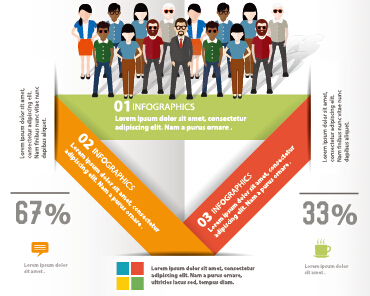 Infographic elements with businessman vector template 06 template infographic elements businessman business   