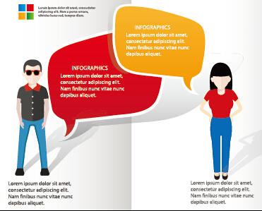 Infographic elements with businessman vector template 05 template infographic businessman business   