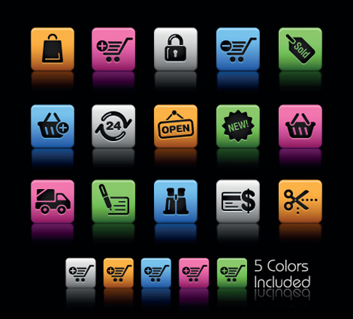 Set of Commonly web Colorful Icons vector 02 web icons icon Commonly colorful   