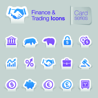 Finance and Trading icons vector Trading icons finance   