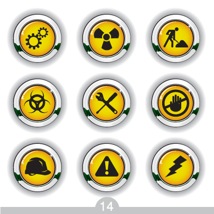 Different Danger Signs vector icons set 04 signs icons icon different danger   