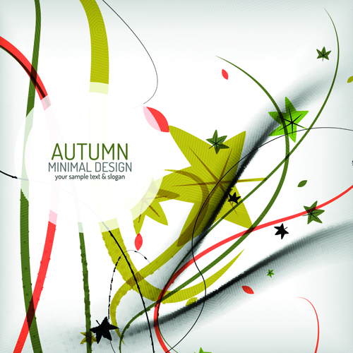 Autumn abstract plant and leaves vector background 05 plant leaves background autumn abstract   