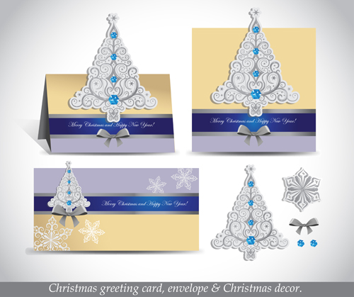 Christmas greeting card envelope with christmas decorative vector 01 greeting envelope decorative christmas card   