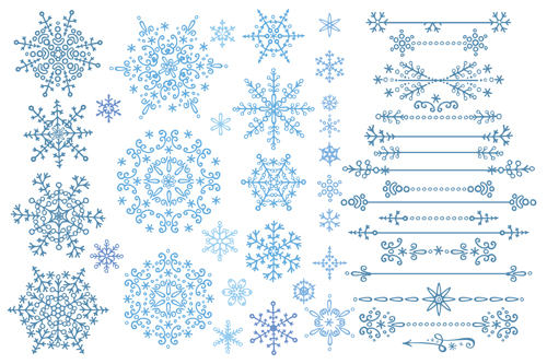 Christmas snowflake ornaments elements vector 02 snowflake ornaments ornament Christmas snow christmas   