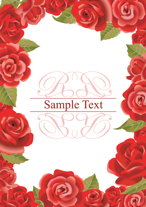 Bright Rose background vector 01 rose bright   