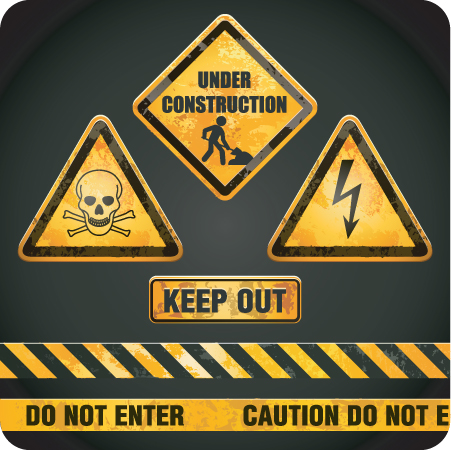 Different Danger Signs vector icons set 07 signs icons icon different danger   