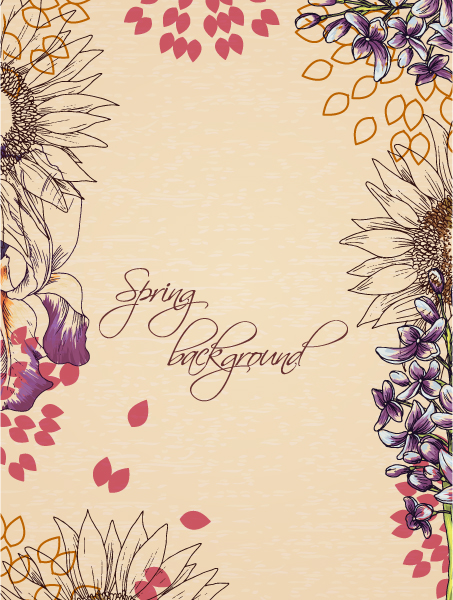Vintage Spring floral background 07 vintage spring floral background   