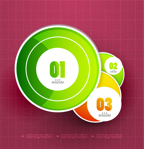 Circle elements business template vector 17 circles business template   