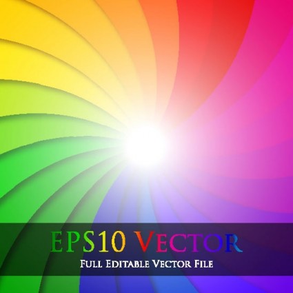 Rainbow colored background art vector 01 Rotation colorful background   