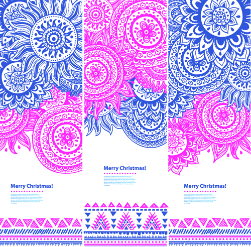 Christmas ethnic pattern banner vector 02 pattern ethnic christmas banner   