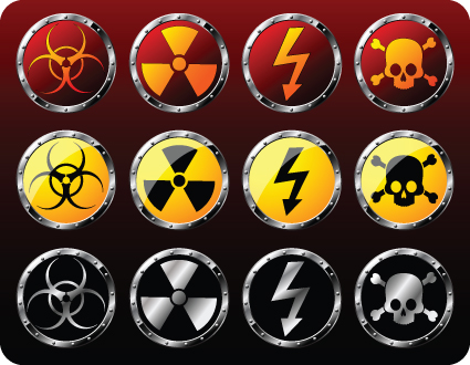 Different Danger Signs vector icons set 02 signs icons icon different danger   