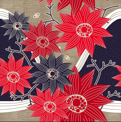 Classical flowers pattern seamless vector set 09 seamless pattern flowers classical   