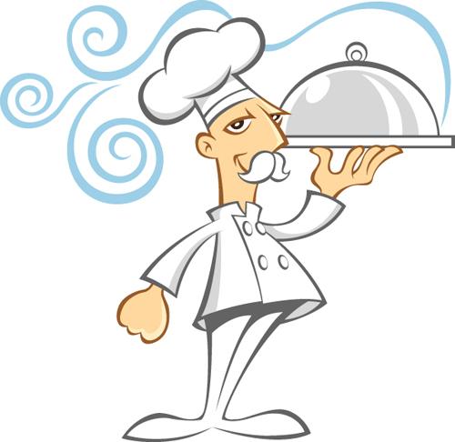 Vector funny chef design graphic set 02 funny chef   