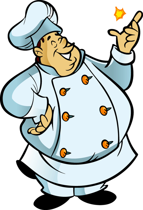 Vector funny chef design graphic set 01 funny chef   